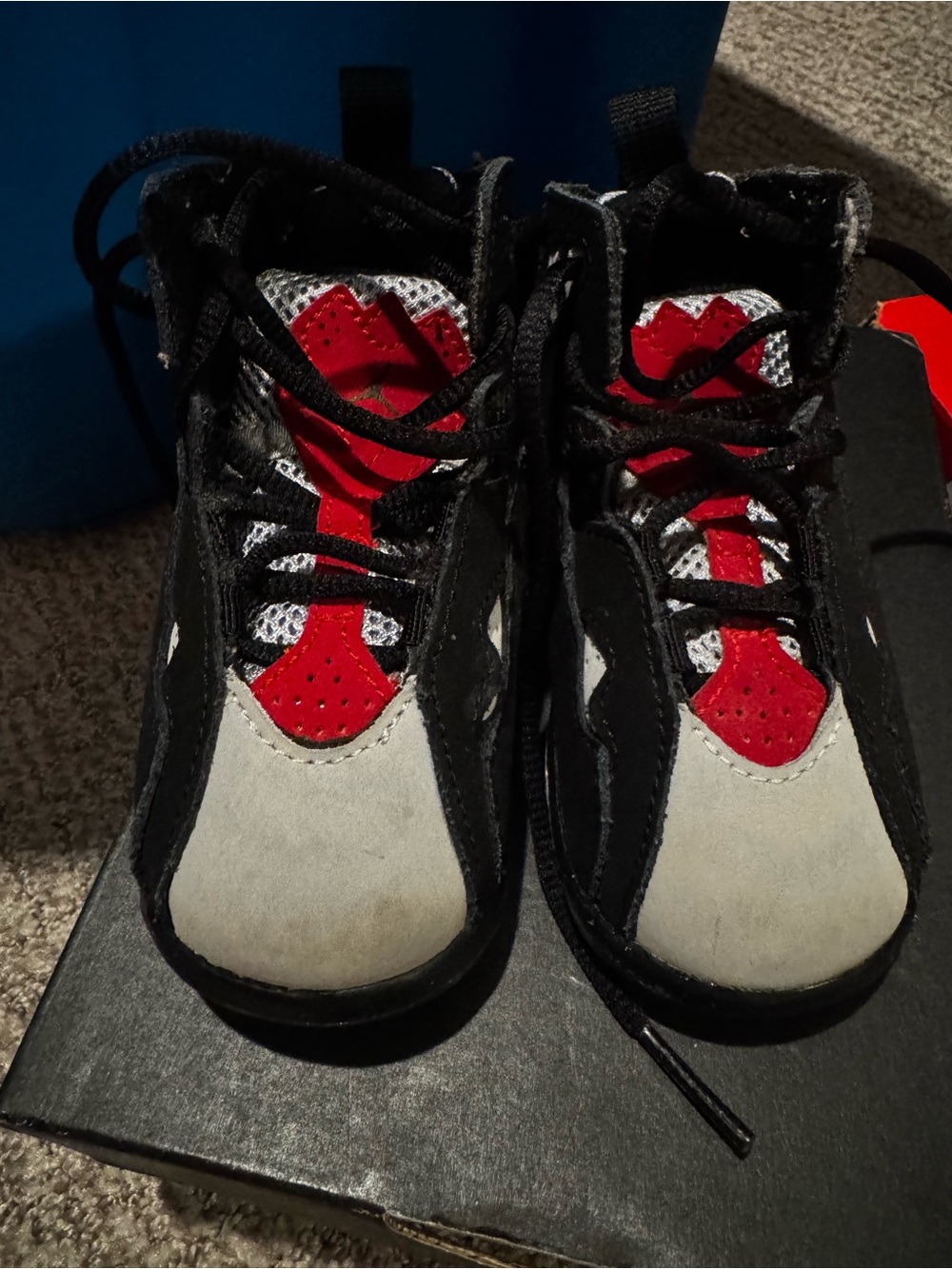 Jordan Kids Black, Red and Gray Sneakers